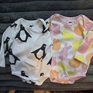 Penguin and Animal Print Kids One Pieces 3-6 Months 0-3 Months